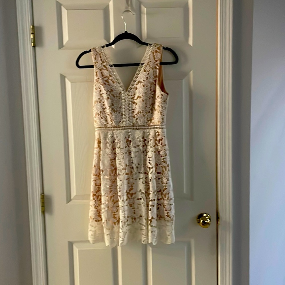 White dress perfect for a grad or bridal dress